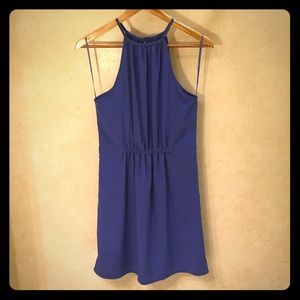 Zara Basics royal blue dress